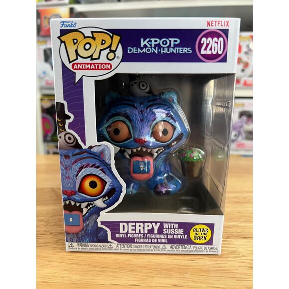 NEW IN HAND AUTHENTIC GLOW Derpy w/ Sussie K-Pop Demon Hunters Funko Pop #2260 - Picture 1 of 6